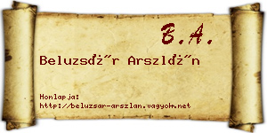 Beluzsár Arszlán névjegykártya